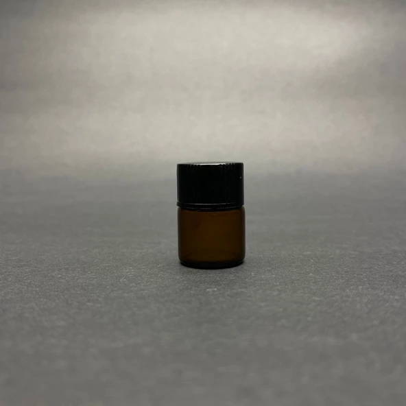 1 ml Siyah Kapaklı Kahverengi Cam Şişe , 1 cc Kapaklı Cam Şişe x 24 Adet ürün görseli 1