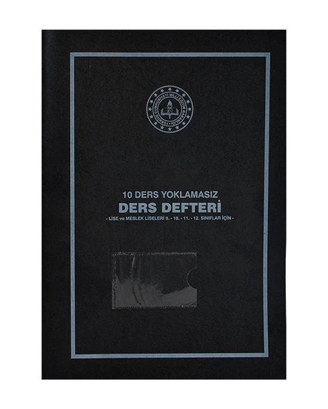 Gülpaş 10 Ders Yoklamasız Ders Defteri Siyah Plastik Kapak ürün görseli 1