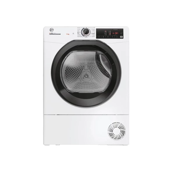 HOOVER HRE H11A2TBE-17 BEYAZ GÖVDE SİYAH KAPAK 11KG KURUTMA MAKİNESİ ürün görseli 1