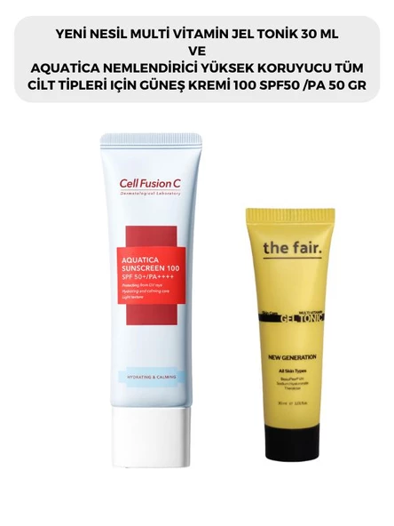 the fair. Multi Vitamin Jel Tonik 30 ml ve Cell Fusion C AQUATICA Güneş Kremi 50 ml ürün görseli 1