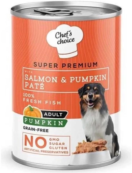 Chefs Choice Balkabaklı Somonlu Pate Köpek Konservesi 400gr ürün görseli 1