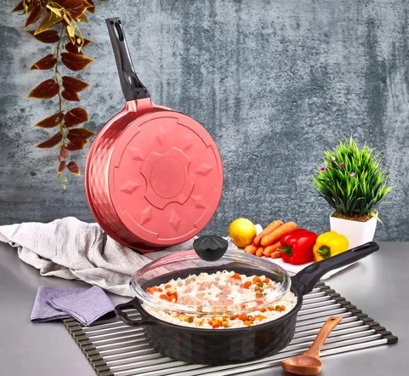 Kapaklı Döküm Derin Tava 28 cm. ürün görseli 1