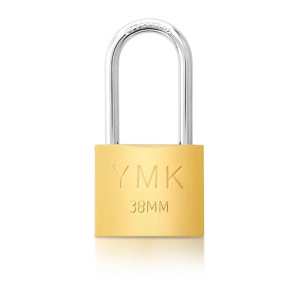 YMK Asma Kilit Sarı Uzun 38 MM YMK-1238BL ürün görseli 1