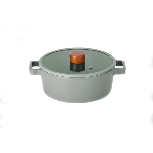 Neoflam Fika Alüminyum Döküm 22 Cm Gri Tencere ürün görseli 1