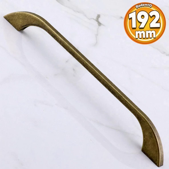 Meriç 192 mm - 19.2 cm Eskitme Antik Sarı Metal Mobilya Mutfak Dolabı Dolap Kulpu Kulbu Kulpları ürün görseli 1