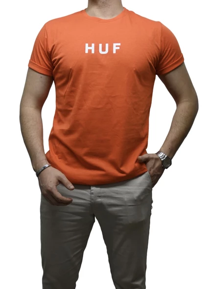 Baskılı HUF T-Shirt - Resim 4