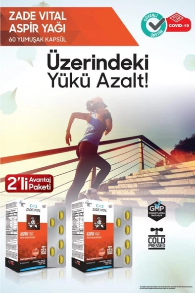 Zade Vital Aspir Yağı 60 Yumuşak Kapsül - Blister x2 (2'li Avantaj Paketi) ürün görseli 1