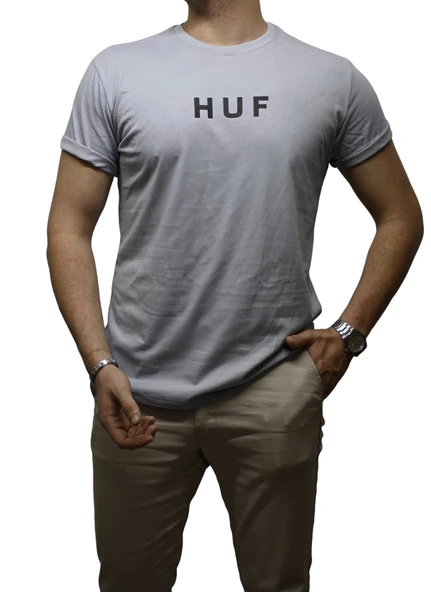 Baskılı HUF T-Shirt - Resim 7