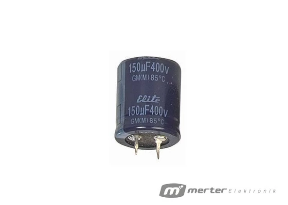 150 Μf 400 Volt  Tel Bacak Kondansatör - Resim 2