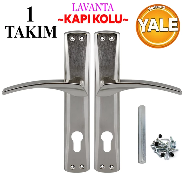 Lavanta Yale Kapı Kolu Nikel İnox Dış Kapı Kolu Aynalı Sağa Sola Uygun Ön Arka Dış Kapısı 1 Takım ürün görseli 1
