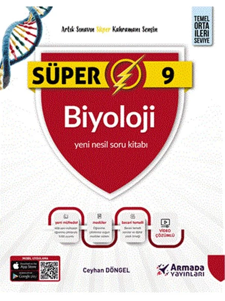 ARMADA 9.SINIF SÜPER BİYOLOJİ SORU KİTABI YENİ NESİL ürün görseli 1