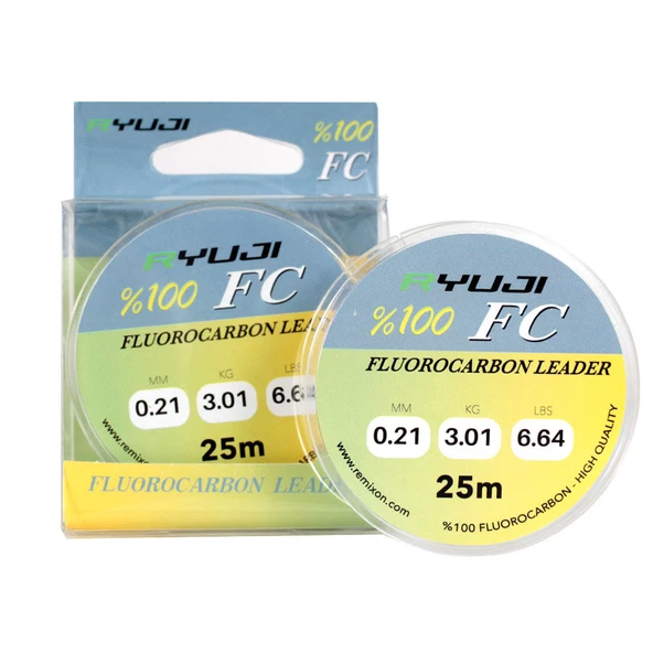 Ryuji %100 FC 25m Fluoro Carbon Leader Misina Kalınlık (mm) : 0,33mm ürün görseli 1