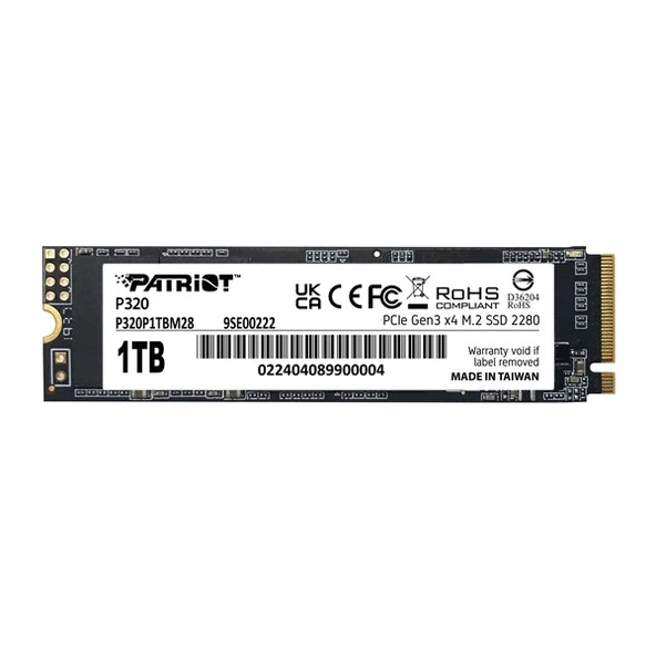PATRIOT 1TB P320 P320P1TBM28 3000- 2200MB/s M2 GEN3 Disk ürün görseli 1