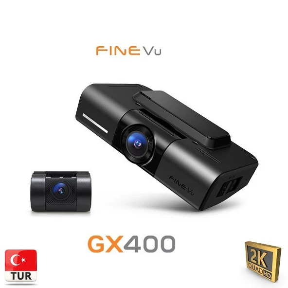 FineVu GX400 QHD 2K Wi-Fi Türkçe 2 Kameralı Araç Kamerası ürün görseli 1