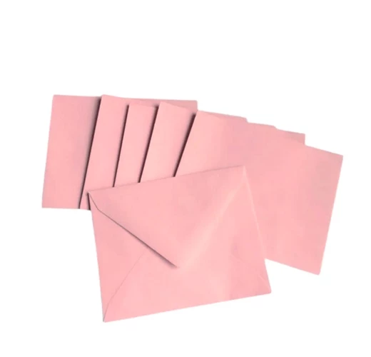 Küçük Zarf Kartvizit 7X9 Açık Pembe - 20 adet ürün görseli 1