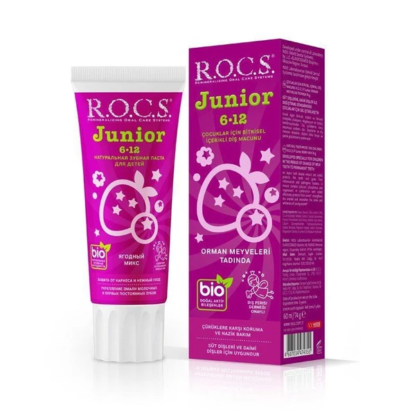 Rocs Junior 6-12 Yaş Orman Meyveli-Florürsüz Diş Macunu 60 Ml - SKT:10/2028 ürün görseli 1