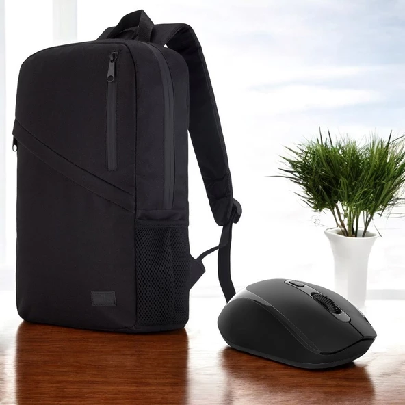 Classone Mila W300 15,6 Su Geçirmez Kumaş Laptop Sırt Çanta + Kablosuz Mouse ürün görseli 1