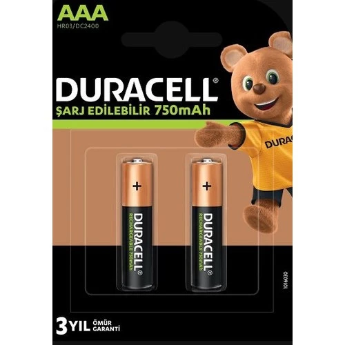 Duracell Şarj Edilebilir Aaa 750MAH Piller, 2 Adet Paket ürün görseli 1
