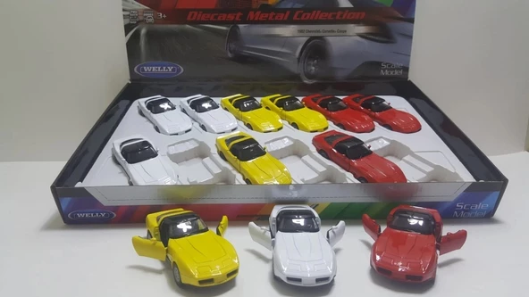WELLY 1/36 1982 CHEVROLET CORVETTE COUPE ÇEK BIRAK ürün görseli 1