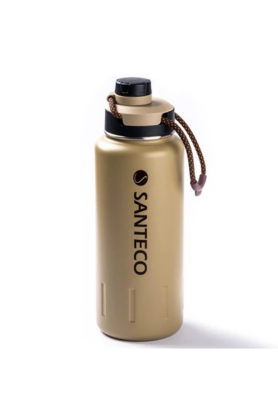 SANTECO HAKİ ÇİFT KATMANLI  PASLANMAZ ÇELİK TERMOS SU ŞİŞESİ 950ML ürün görseli 1