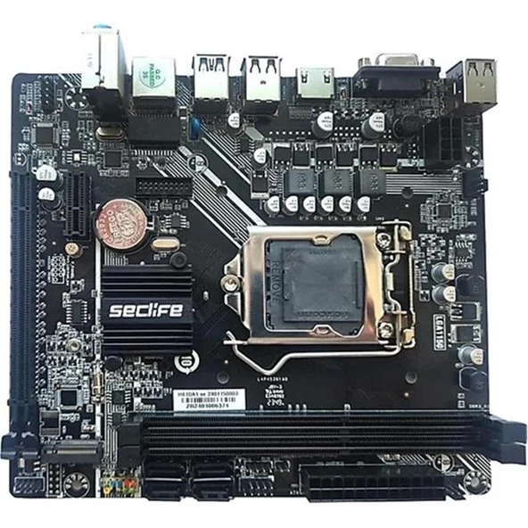 SecLife H81DA1 DDR3 PCIe 16X v2.0 1150p mATX ürün görseli 1