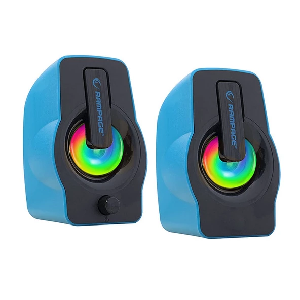 RAMPAGE RMS-G7 Falsetto 1+1 USB Mavi 6w Hoparlör RGB Ledli ürün görseli 1