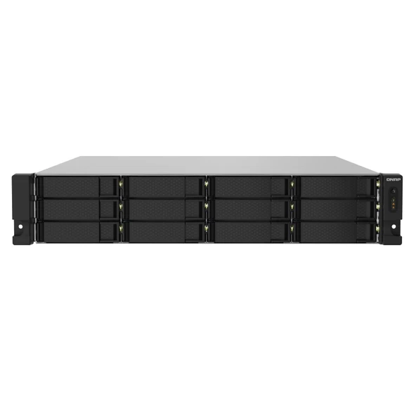 QNAP TS-1232PXU-RP-4GB ALPINE QC 4GB RAM-12-diskli RackMount Nas Server (Disksiz) ürün görseli 1