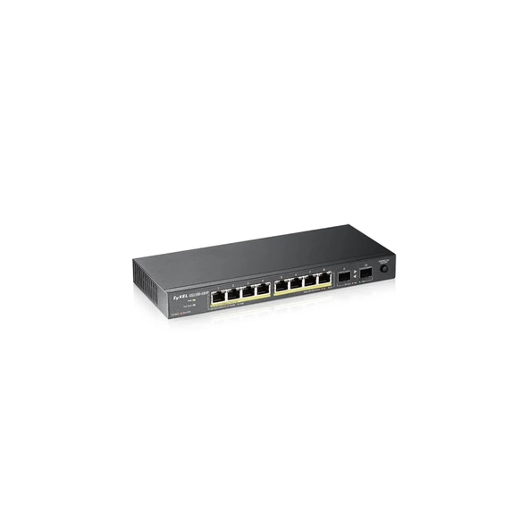ZyXEL 10port 130w 8port PoE GS1100-10HP GIGABIT 2X SFP Yönetilemez Switch ürün görseli 1