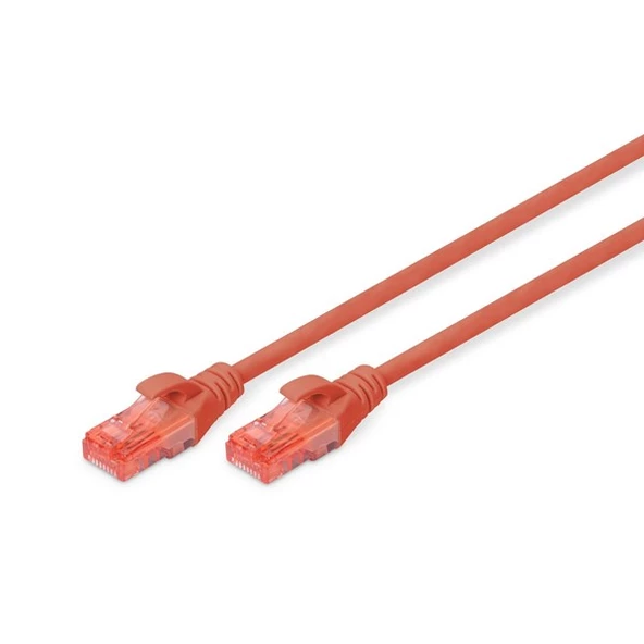 DIGITUS 1m CAT6 Utp DK-1617-010/R Kırmızı Patch Kablo (10'lu Paket) ürün görseli 1