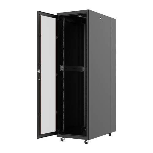 AGER 22U 600x800mm Dikili Tip Siyah Kabinet Vega AG-VB22U6080S1 Cam Kapak ürün görseli 1