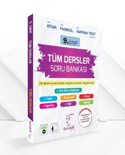 Karekök Yayınları 9. Sınıf Tüm Dersler Soru Bankası Yeni ürün görseli 1