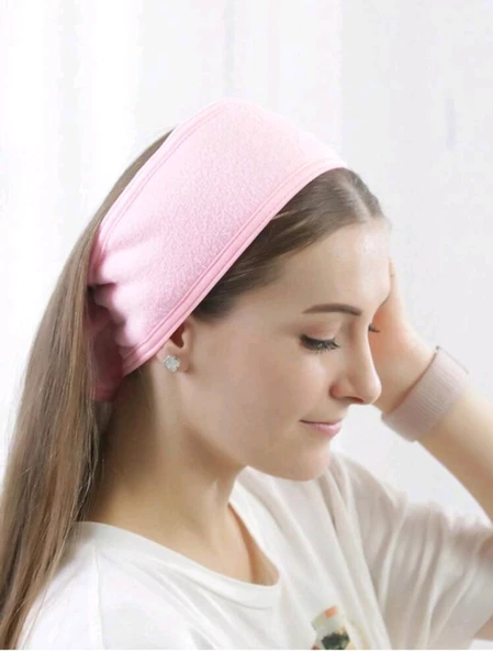 Pembe Makyaj Saç Bandı - Resim 4