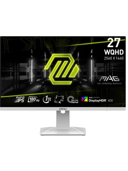 MSI MAG 274QRFW 27" 1 ms 2K Pivot IPS 180 Hz Oyuncu Monitörü ürün görseli 1