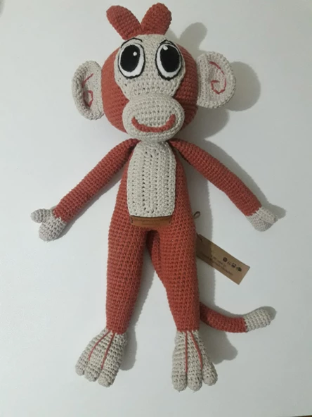 Kukuli Maymun Amigurumi Organik Oyuncak ürün görseli 1