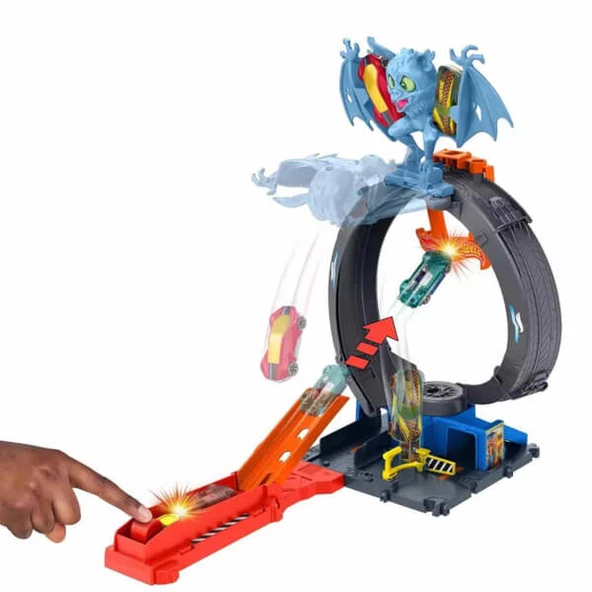 Hot Wheels City Düşmanlarla Mücadele Serisi HDR29 HTN78 Bat Loop Attack - Resim 2