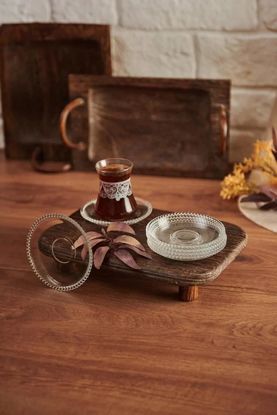Perotti girona çay tabak - 6 lı boncuklu çay tabağı ürün görseli 1