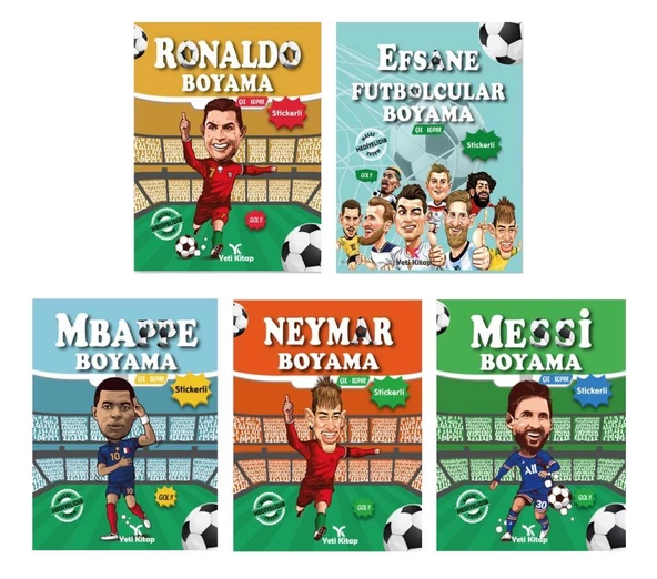 Efsane Futbolcular Boyama Kitabı Seti 5 Kitap ürün görseli 1