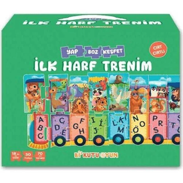 İlk Harf Trenim Cırt Cırtlı Yapboz ve Kitap Seti ürün görseli 1