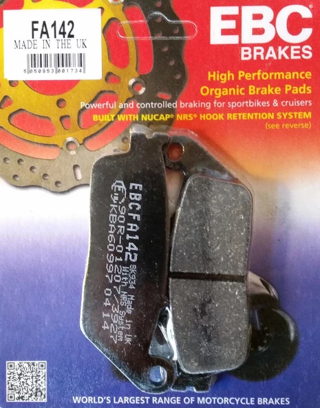 Ebc Fa142 1995-1999 Suzuki GSF 600 Bandit S Uyumlu Ön Fren Balatası Organik Balata ürün görseli 1