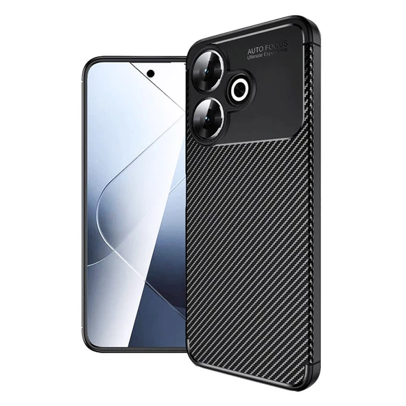 Xiaomi Redmi 13 4G Kılıf Focus Carbon Silikon Kapak ürün görseli 1