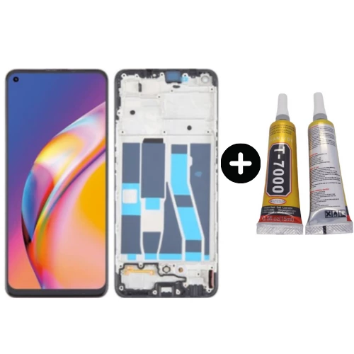 TE Oppo Reno 5 Lite Çıtalı A Kalite Lcd Dokunmatik Ekran + B7000 ürün görseli 1