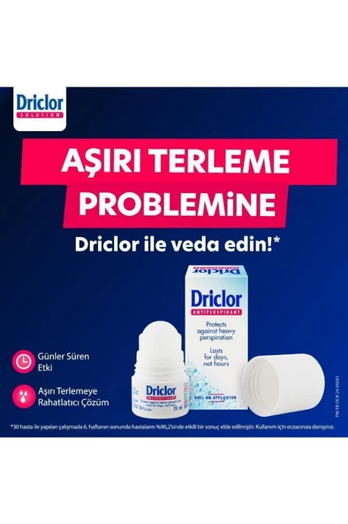 Driclor Terlemeye Karşı Antiperspirant Roll-On 20 Ml ürün görseli 1