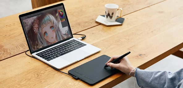 XP-Pen Deco Mini7 V2 Grafik Tablet 16K Android Windows - Resim 6