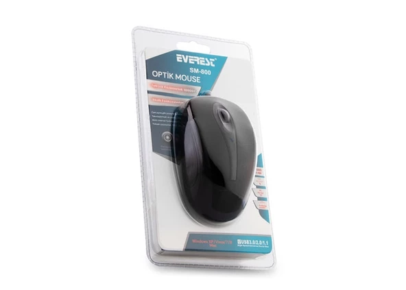 Mouse 1000 DPI Everest SM-800 Siyah - Resim 2