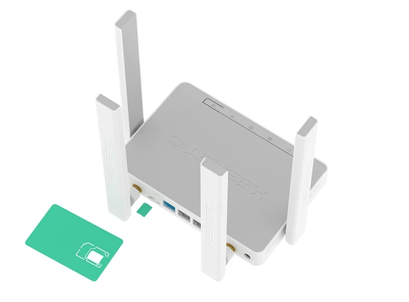 Keenetic Runner 4G N300 Wi-Fi Mesh Fiber Router, Sim Kart Destekli 3G/4G/LTE Modem, Cat.4, 4X100MBIT/S KN-2212 ürün görseli 1