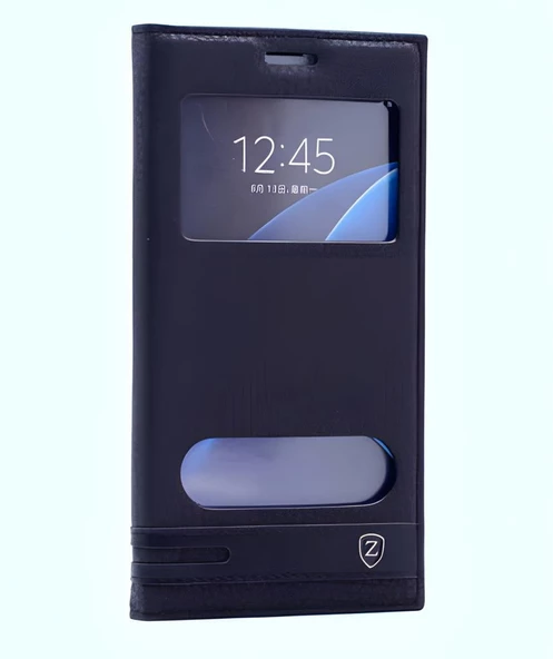 Galaxy A7 2017 Kılıf Elite Pencereli Kapaklı Kılıf ürün görseli 1
