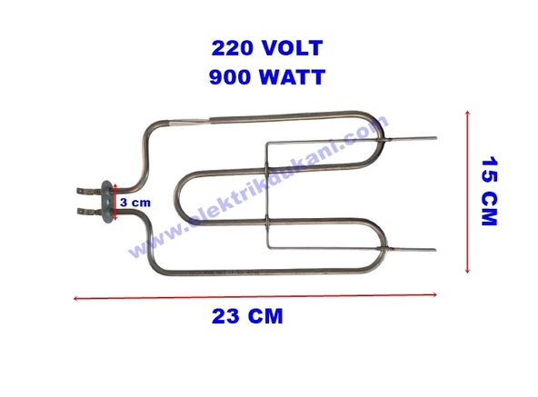 ENDER Flanşlı Izgara Rezistansı 900w 220v 6.5 ? Cr-Ni ürün görseli 1