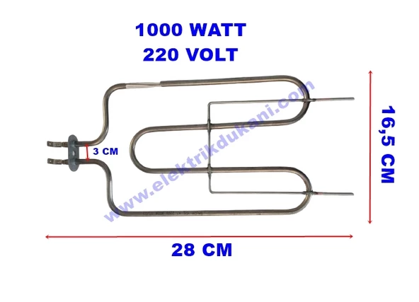 ENDER 1000w Flanşlı Barbekü Izgara Rezistansı 220v 6.5 ? Cr-Ni ürün görseli 1