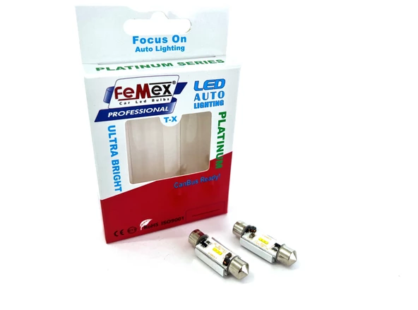 FEMEX Platinum 39mm Sofit Led Ampul CSP Chipset Aktif Canbus ürün görseli 1