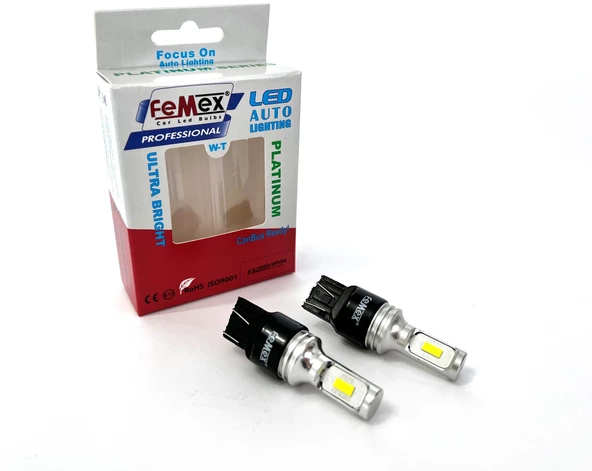 FEMEX Platinum W21W T20 15W Tek Duy CSP Led Ampul Beyaz Ultra Parlak ürün görseli 1